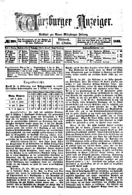 Würzburger Anzeiger (Neue Würzburger Zeitung) Mittwoch 28. Oktober 1863