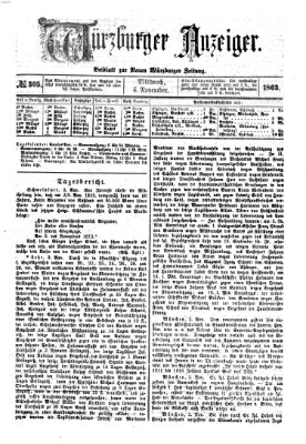 Würzburger Anzeiger (Neue Würzburger Zeitung) Mittwoch 4. November 1863