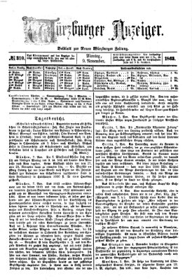 Würzburger Anzeiger (Neue Würzburger Zeitung) Montag 9. November 1863