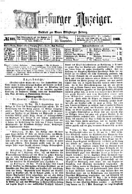 Würzburger Anzeiger (Neue Würzburger Zeitung) Freitag 20. November 1863