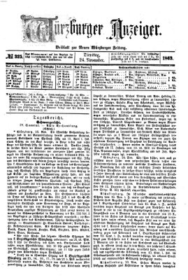 Würzburger Anzeiger (Neue Würzburger Zeitung) Dienstag 24. November 1863