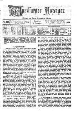 Würzburger Anzeiger (Neue Würzburger Zeitung) Samstag 5. Dezember 1863