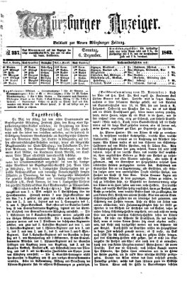 Würzburger Anzeiger (Neue Würzburger Zeitung) Sonntag 6. Dezember 1863