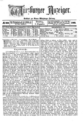 Würzburger Anzeiger (Neue Würzburger Zeitung) Dienstag 8. Dezember 1863