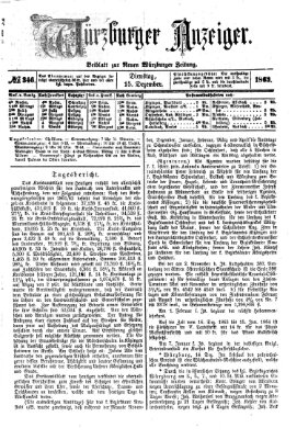 Würzburger Anzeiger (Neue Würzburger Zeitung) Dienstag 15. Dezember 1863