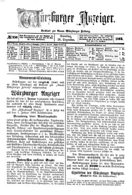 Würzburger Anzeiger (Neue Würzburger Zeitung) Samstag 26. Dezember 1863