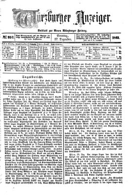 Würzburger Anzeiger (Neue Würzburger Zeitung) Sonntag 27. Dezember 1863