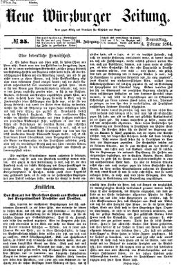 Neue Würzburger Zeitung Donnerstag 4. Februar 1864