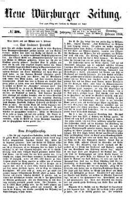 Neue Würzburger Zeitung Sonntag 7. Februar 1864