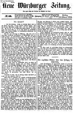 Neue Würzburger Zeitung Freitag 12. Februar 1864