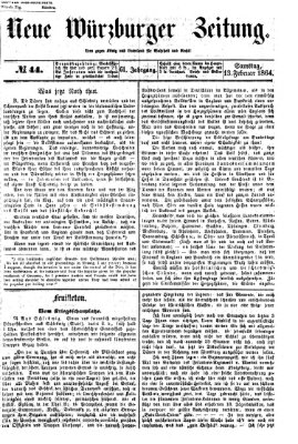 Neue Würzburger Zeitung Samstag 13. Februar 1864