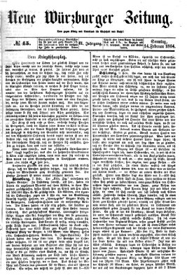 Neue Würzburger Zeitung Sonntag 14. Februar 1864