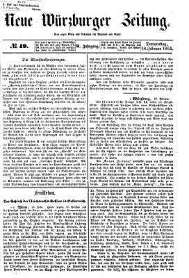 Neue Würzburger Zeitung Donnerstag 18. Februar 1864