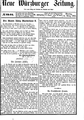 Neue Würzburger Zeitung Montag 14. März 1864