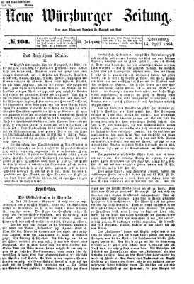 Neue Würzburger Zeitung Donnerstag 14. April 1864