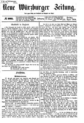 Neue Würzburger Zeitung Freitag 15. April 1864