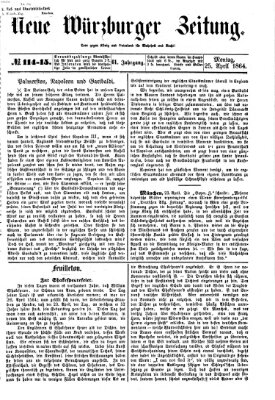 Neue Würzburger Zeitung Montag 25. April 1864