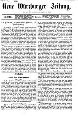 Neue Würzburger Zeitung Donnerstag 16. Juni 1864