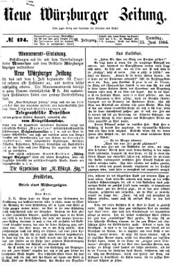 Neue Würzburger Zeitung Samstag 25. Juni 1864