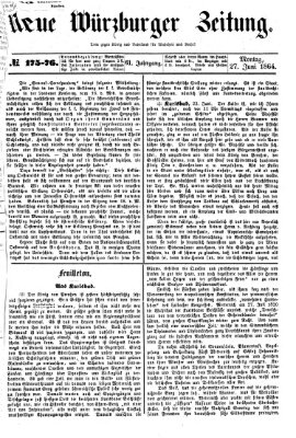 Neue Würzburger Zeitung Montag 27. Juni 1864