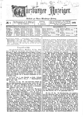 Würzburger Anzeiger (Neue Würzburger Zeitung) Freitag 1. Januar 1864