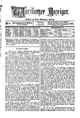 Würzburger Anzeiger (Neue Würzburger Zeitung) Samstag 2. Januar 1864