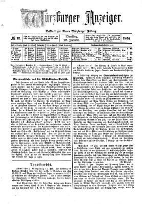 Würzburger Anzeiger (Neue Würzburger Zeitung) Dienstag 12. Januar 1864