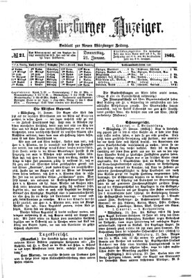 Würzburger Anzeiger (Neue Würzburger Zeitung) Donnerstag 21. Januar 1864