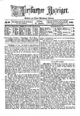 Würzburger Anzeiger (Neue Würzburger Zeitung) Freitag 22. Januar 1864