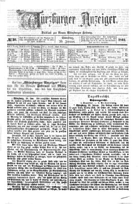 Würzburger Anzeiger (Neue Würzburger Zeitung) Samstag 30. Januar 1864