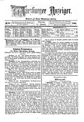 Würzburger Anzeiger (Neue Würzburger Zeitung) Sonntag 31. Januar 1864