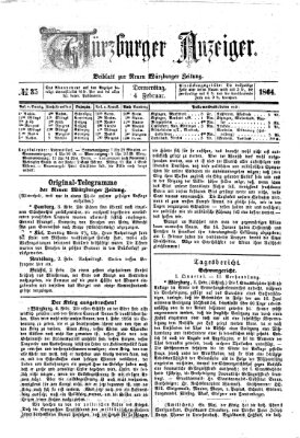 Würzburger Anzeiger (Neue Würzburger Zeitung) Donnerstag 4. Februar 1864