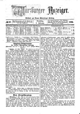 Würzburger Anzeiger (Neue Würzburger Zeitung) Samstag 6. Februar 1864