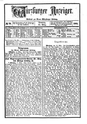 Würzburger Anzeiger (Neue Würzburger Zeitung) Sonntag 13. März 1864