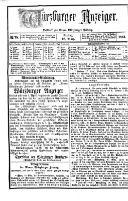 Würzburger Anzeiger (Neue Würzburger Zeitung) Freitag 18. März 1864