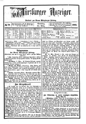 Würzburger Anzeiger (Neue Würzburger Zeitung) Samstag 19. März 1864