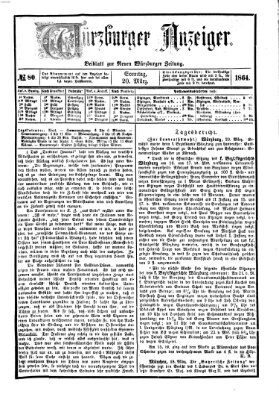 Würzburger Anzeiger (Neue Würzburger Zeitung) Sonntag 20. März 1864