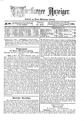 Würzburger Anzeiger (Neue Würzburger Zeitung) Sonntag 10. April 1864