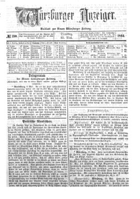 Würzburger Anzeiger (Neue Würzburger Zeitung) Dienstag 10. Mai 1864