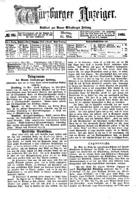 Würzburger Anzeiger (Neue Würzburger Zeitung) Montag 16. Mai 1864