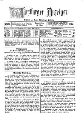 Würzburger Anzeiger (Neue Würzburger Zeitung) Donnerstag 19. Mai 1864