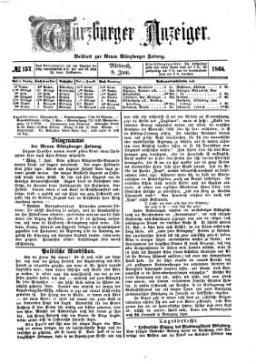 Würzburger Anzeiger (Neue Würzburger Zeitung) Mittwoch 8. Juni 1864