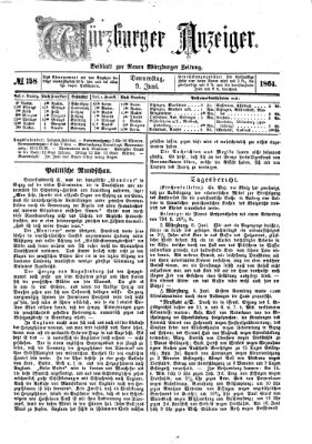 Würzburger Anzeiger (Neue Würzburger Zeitung) Donnerstag 9. Juni 1864