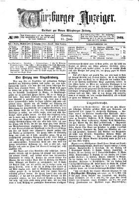 Würzburger Anzeiger (Neue Würzburger Zeitung) Samstag 11. Juni 1864