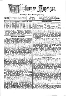 Würzburger Anzeiger (Neue Würzburger Zeitung) Montag 13. Juni 1864