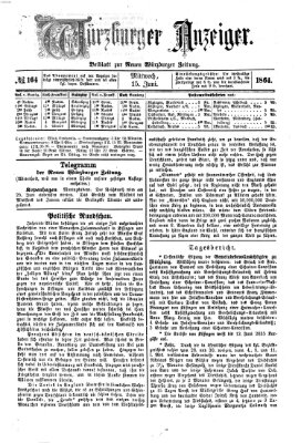 Würzburger Anzeiger (Neue Würzburger Zeitung) Mittwoch 15. Juni 1864