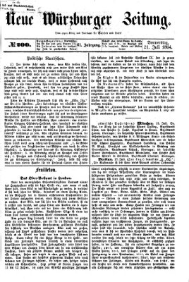 Neue Würzburger Zeitung Donnerstag 21. Juli 1864