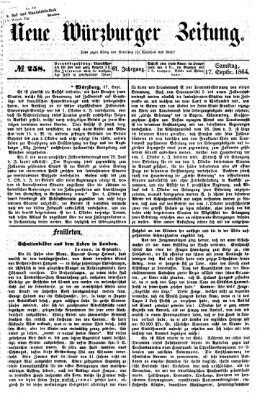 Neue Würzburger Zeitung Samstag 17. September 1864