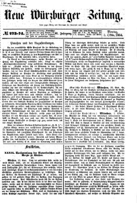 Neue Würzburger Zeitung Montag 3. Oktober 1864