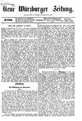 Neue Würzburger Zeitung Samstag 15. Oktober 1864